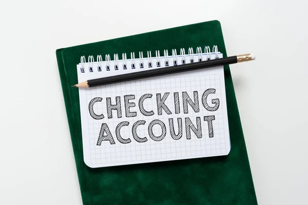 Writing Displaying Text Checking Account Word Transactional Bank Charge Used — Stock Photo, Image