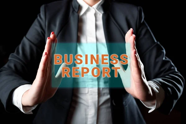Handschrift Business Report Concept Betekent Het Formele Schriftelijke Document Voor — Stockfoto