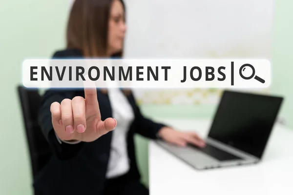 Escrita Exibindo Texto Environment Jobs Business Overview Jobs Que Contribuem — Fotografia de Stock