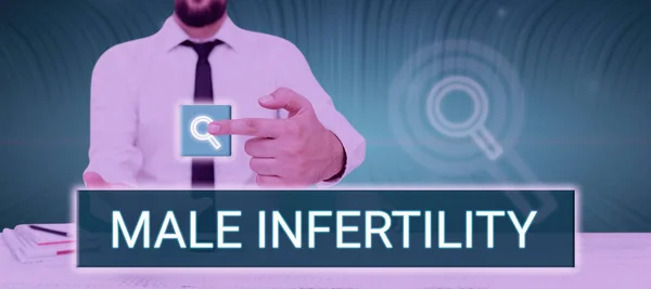 Texto Que Muestra Inspiración Infertilidad Masculina Idea Negocio Incapacidad Causar — Foto de Stock