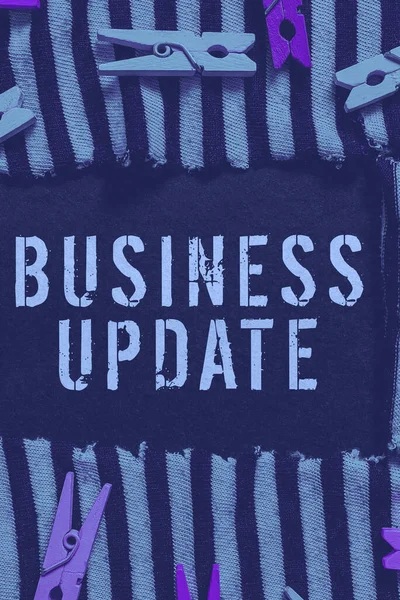 Text Zobrazující Inspiraci Business Update Business Overview Aktem Přidávání Nových — Stock fotografie