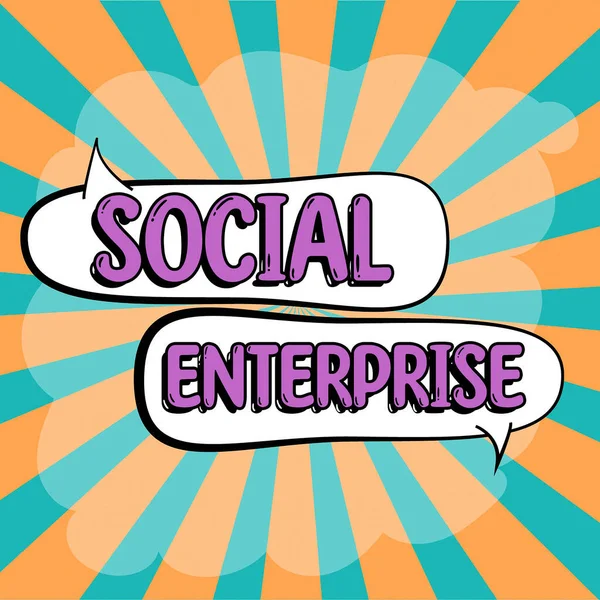 Έμπνευση Δείχνει Σημάδι Κοινωνικής Enterprise Λέξη Για Είναι Μια Επιχείρηση — Φωτογραφία Αρχείου