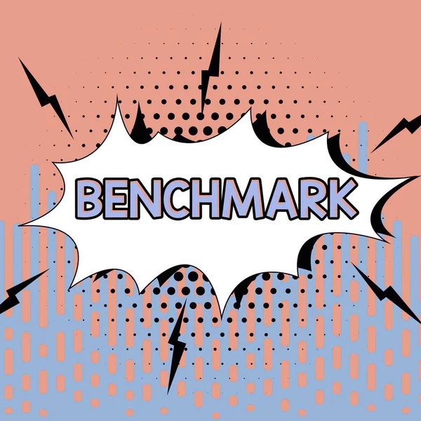 インスピレーションを示すテキスト Benchmark他の人が測定できる標準として機能するビジネスアイデア — ストック写真