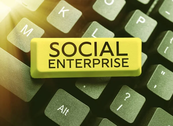 Scrittura Visualizzazione Del Testo Social Enterprise Parola Tratta Business Che — Foto Stock