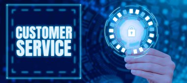 Metin gösterme müşteri hizmetleri, kavramsal fotoğraf doğrudan destek sunan tüketicilerle etkileşimi yazılıyor