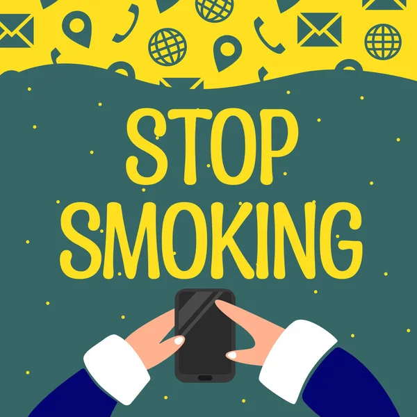 Inspiráció Dohányzás Abbahagyása Üzleti Ötlet Dohányfüggőség Abbahagyása Vagy Abbahagyása — Stock Fotó
