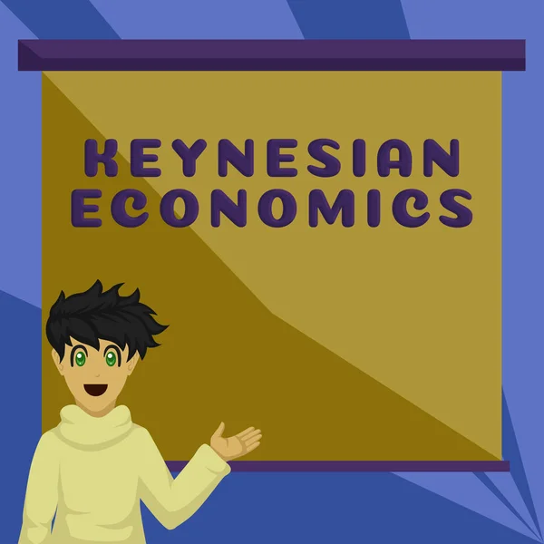 Texto Que Mostra Inspiração Economia Keynesiana Conceito Que Significa Programas — Fotografia de Stock