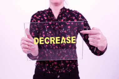 Metin işareti Azalmayı, Kavram kavramını gösterir. Boyut yoğunluğu ya da derecesi azalır ya da küçülür