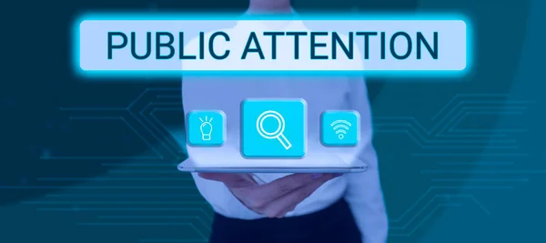 Tekst Pisma Publicznego Uwaga Publiczna Internet Concept Attention Focus Public — Zdjęcie stockowe