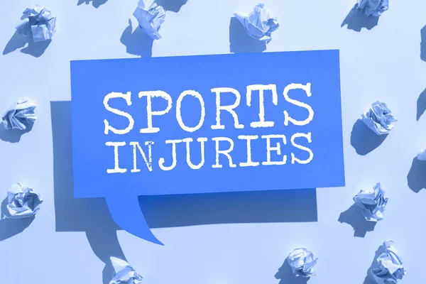 Inspirace Ukazující Znamení Sportovní Zranění Koncepce Znamená Zranění Která Vyskytují — Stock fotografie