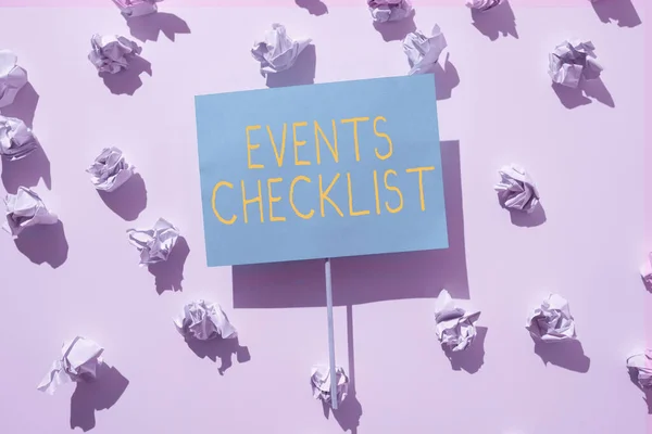 Conceptuele Weergave Evenementen Checklist Zakelijke Aanpak Van Onschatbare Waarde Hulpmiddel — Stockfoto