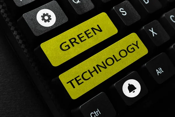 Legenda Conceitual Tecnologia Verde Foto Conceitual Reverter Efeitos Atividade Humana — Fotografia de Stock