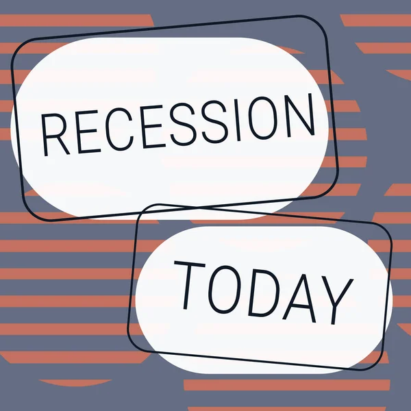 Inspiratie Toont Teken Recessie Bedrijfsoverzicht Het Proces Van Geleidelijke Afname — Stockfoto