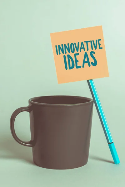 Tanda Tulisan Tangan Ideas Inovatif Konsep Tinjauan Bisnis Yang Merupakan — Stok Foto