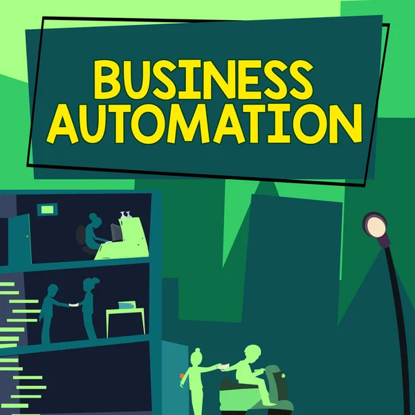 Inspiration Zeigt Zeichen Business Automation Konzeptfoto Für Digitale Transformation Vereinfacht — Stockfoto