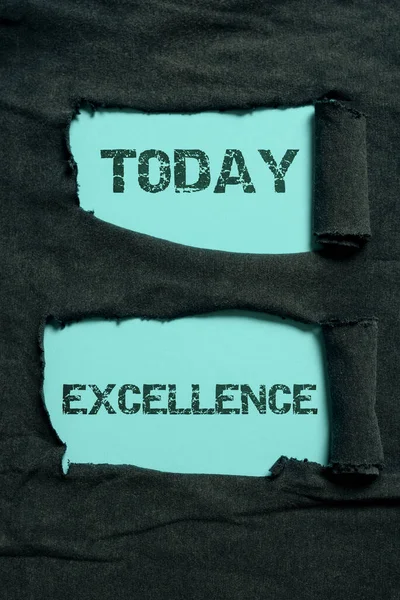 Ruční Psaní Znamení Excellence Koncepce Znamená Standard Výkonu Prostě Být — Stock fotografie