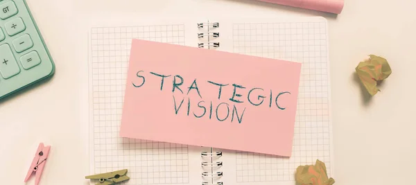Conceptual Display Strategic Vision Concept Meaning Clarifies Direction Organisation Needs — Stock Photo, Image