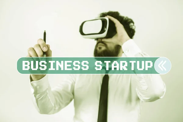 Texte Manuscrit Business Startup Aperçu Entreprise Cours Première Étape Lancement — Photo