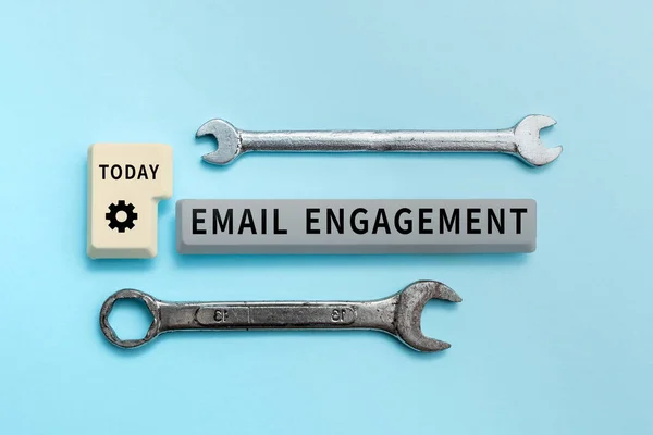 Email Engagement Business Idea Measure 어떻게 회원들 이메일 캠페인에 참여하는지를 — 스톡 사진