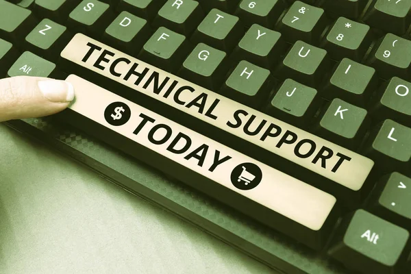 Text Showing Inspiration Technical Support Business Showcase Service Provided Hardware — Stock Photo, Image