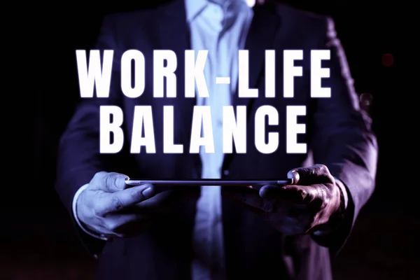 Konzeptionelle Darstellung Work Life Balance Internet Konzept Für Arbeit Und — Stockfoto