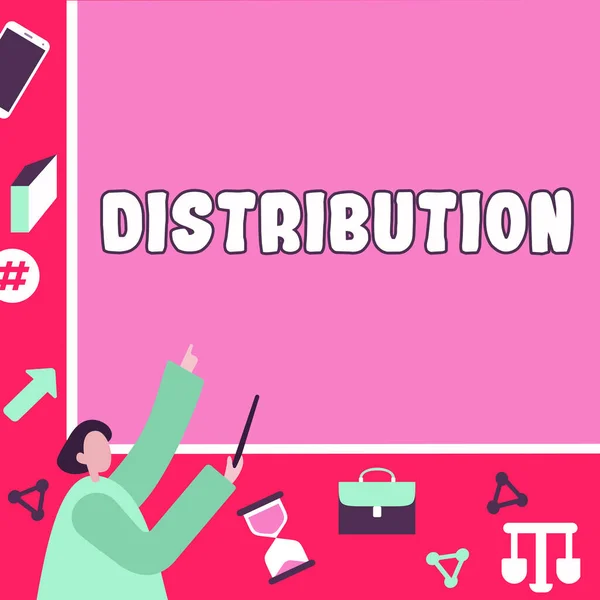 Concerepeptual Display Distribution Business Overview 사람들의 행동을 줍니다 — 스톡 사진