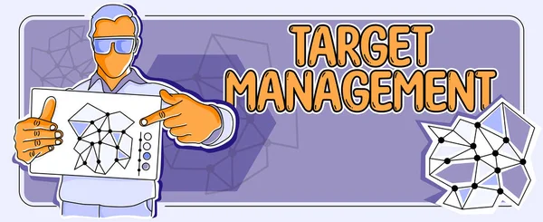 Tanda Tangan Menulis Target Management Word Written Nurturing Engagement Customers — Stok Foto