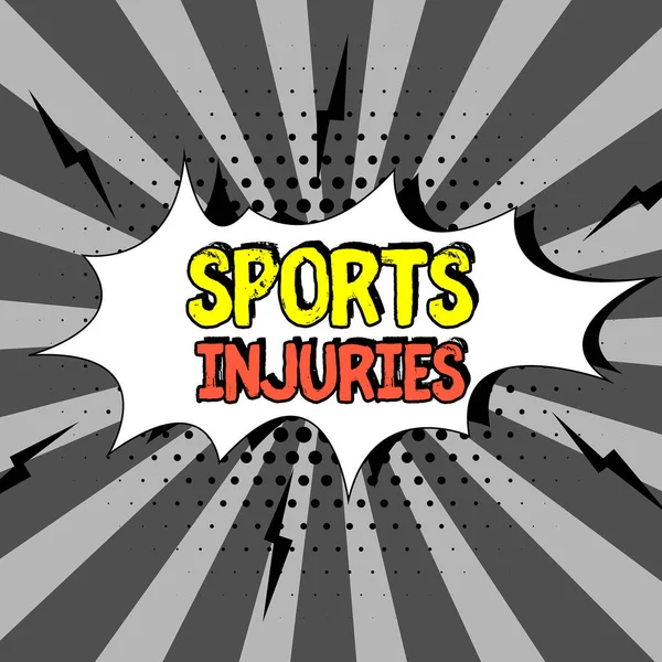 Inspiráló Szöveg Sport Sérülések Word Írt Sérülések Amelyek Akkor Fordulnak — Stock Fotó