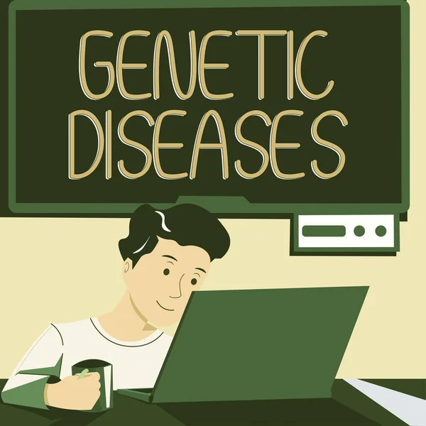 Writing displaying text Genetic Diseases, Business idea disease caused by an abnormality in an individual s is genome