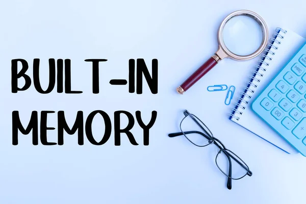 Handschreibzeichen Built Memory Business Übersichtsgerät Oder Feature Sind Etwas Als — Stockfoto