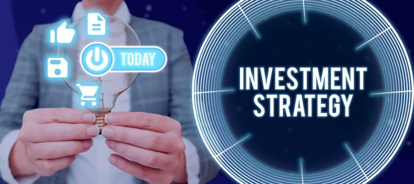 Kézírás Szöveg Befektetési Stratégia Üzleti Megközelítés Eljáráskészlet Viselkedési Útmutató Egy — Stock Fotó
