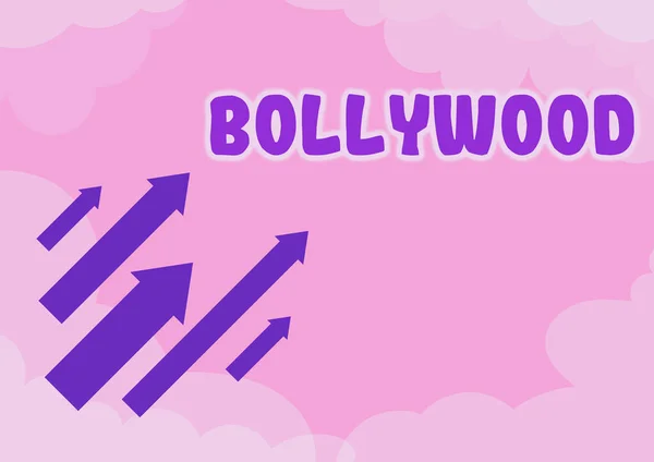 Rukopis Bollywood Word Hollywood Odkazuje Hindský Filmový Průmysl Indii — Stock fotografie