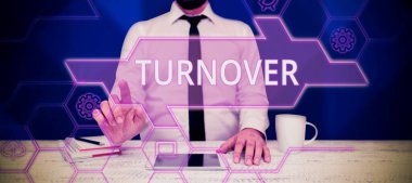 Tazminatı gösteren metin işareti, bir örgütten ayrılan işçilerin yüzdesinin kavranması anlamına geliyor