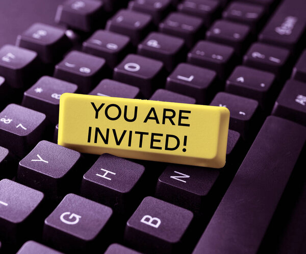 Вы приглашены, бизнес-концепция Прием и приглашение на мероприятие Присоединяйтесь к нам, чтобы отпраздновать