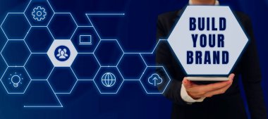 Markanızı İnşa Edin, Ticari Kimlik Reklamında Yazılı Metin Yazılıyor