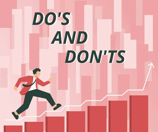 Πινακίδα Κειμένου Που Δείχνει Dos Don Επιχειρηματική Προσέγγιση Σύγχυση Ένα — Φωτογραφία Αρχείου