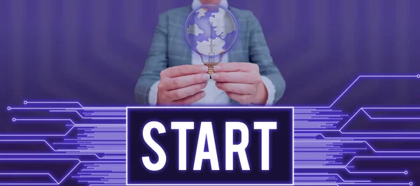 Tekst Met Inspiratie Start Business Overview Start Wordt Gerekend Vanaf — Stockfoto