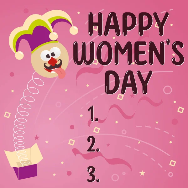 Handschrift Zeichen Happy Womens Day Konzept Bedeutung Das Wesen Jeder — Stockfoto