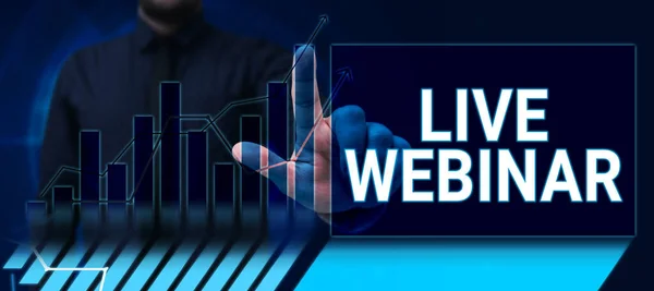 Live Webinar Business Konzept Interaktives Seminar Das Über Das Web — Stockfoto