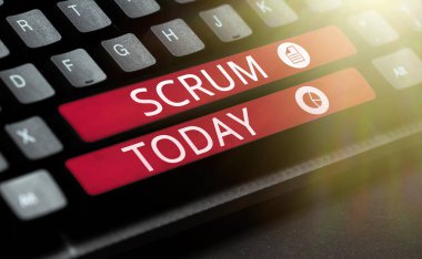 Scrum gösterme, Kavram anlamına gelen el yazısını oyunun yazılı karakterlerinden farklı olarak göster