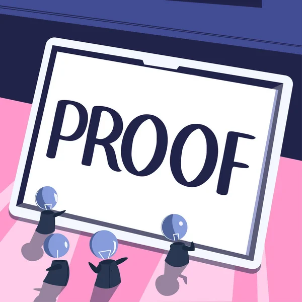 Inspiration Showing Sign Proof Word Evidence Argument Establishing Fact Truth — Stock Photo, Image