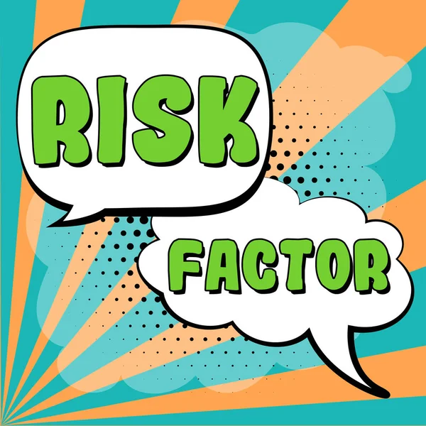 Tekst Bijschrift Presenteren Risk Factor Conceptuele Foto Iets Dat Kans — Stockfoto