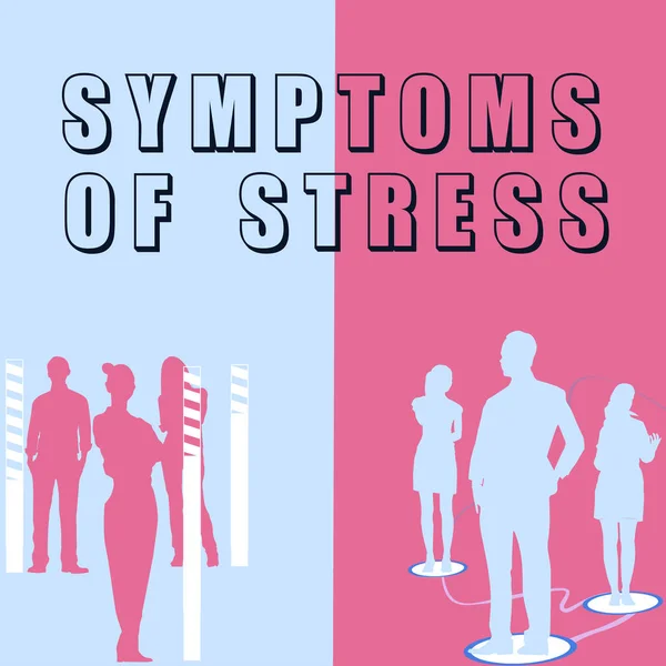 Konceptuell Bildtext Symtom Stress Word Skrivet Att Tjäna Som Symptom — Stockfoto