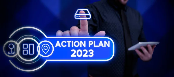 Εγγραφή Εμφάνισης Κειμένου Σχέδιο Δράσης 2023 Business Overview List Περιέχει — Φωτογραφία Αρχείου