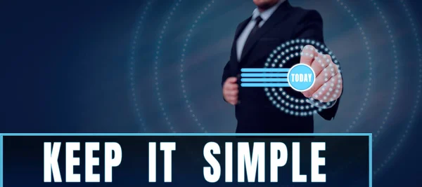 Schilder Mit Der Aufschrift Keep Simple Business Ansatz Leicht Umgehen — Stockfoto