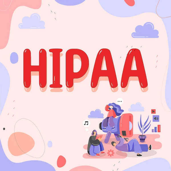 Conceptueel Bijschrift Hipaa Business Approach Acroniem Staat Voor Health Insurance — Stockfoto