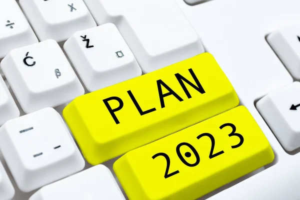 Texto Manuscrito Plan 2023 Concepto Negocio Propuesta Detallada Para Hacer —  Fotos de Stock