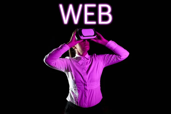 Εννοιολογική Απεικόνιση Web Word Γράφτηκε Ένα Σύστημα Διακομιστών Διαδικτύου Που — Φωτογραφία Αρχείου