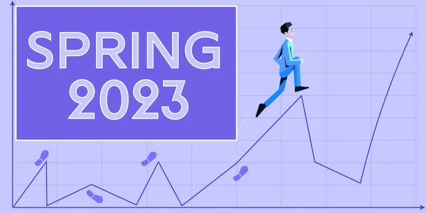 Text Bildtext Som Presenterar Våren 2023 Affärsidé Tid Året Där — Stockfoto