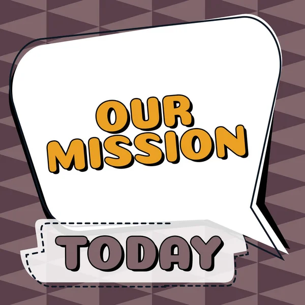 Didascalia Testo Che Presenta Nostre Attività Mission Business Overview Calendario — Foto Stock